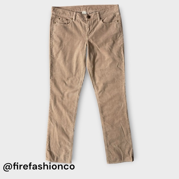 J.Crew NEW City Fit 70s Boho Hippie Corduroy Pants Tan Brown 29R Cotton